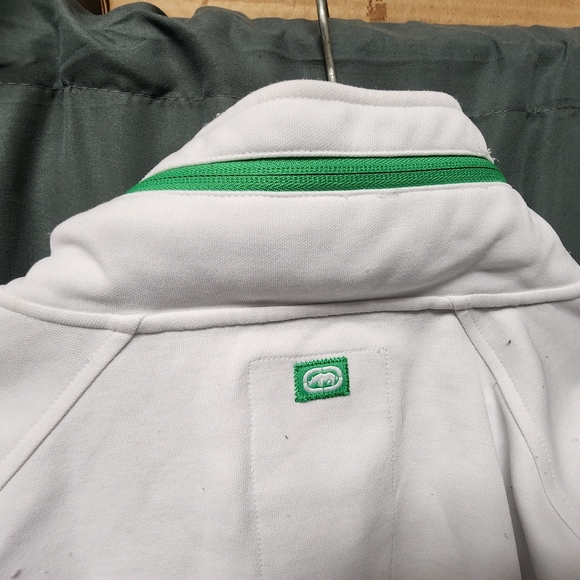 Ecko UNLIMITED Men's Large White & Green jacket/sweatshirt. - Picture 7 of 7